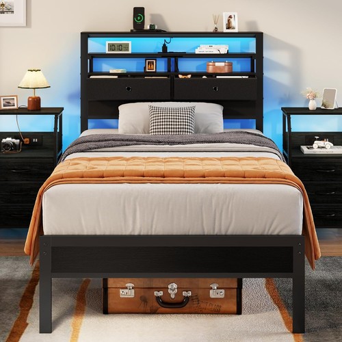 Twin bed frames - bed, charging